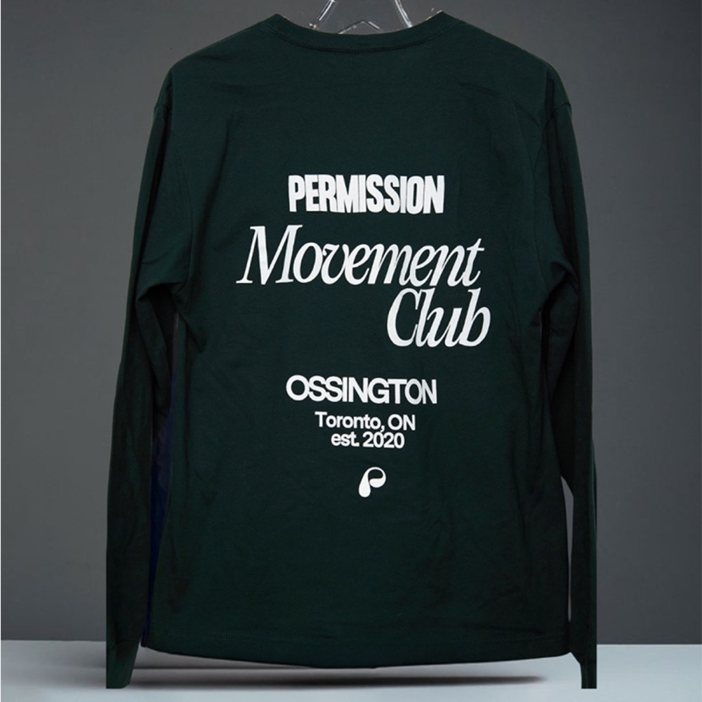 Permission Movement Club Dark Green Graphic Long Sleeve